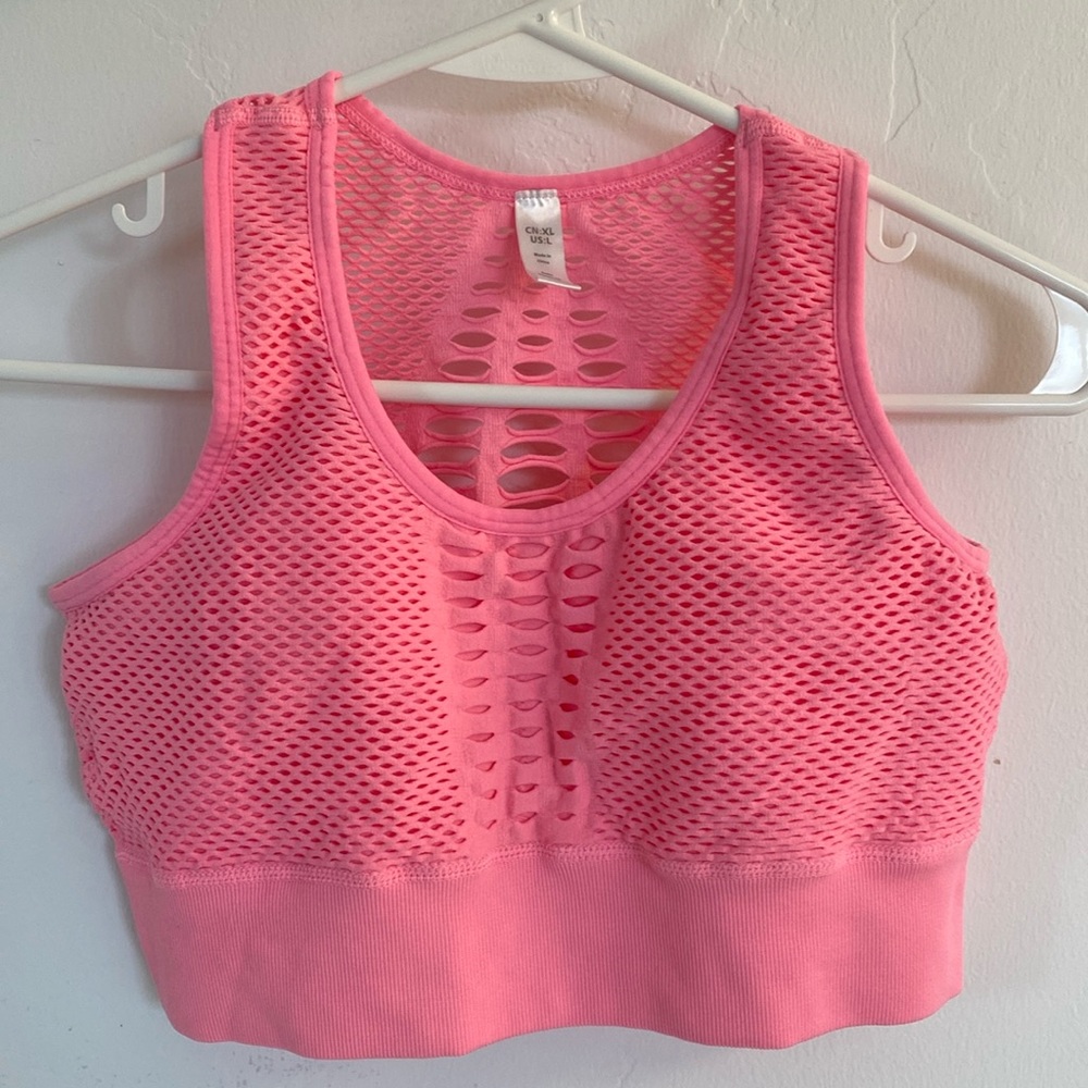 Pink Sports Bra